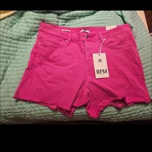 Women's Bold Pink Jean Shorts